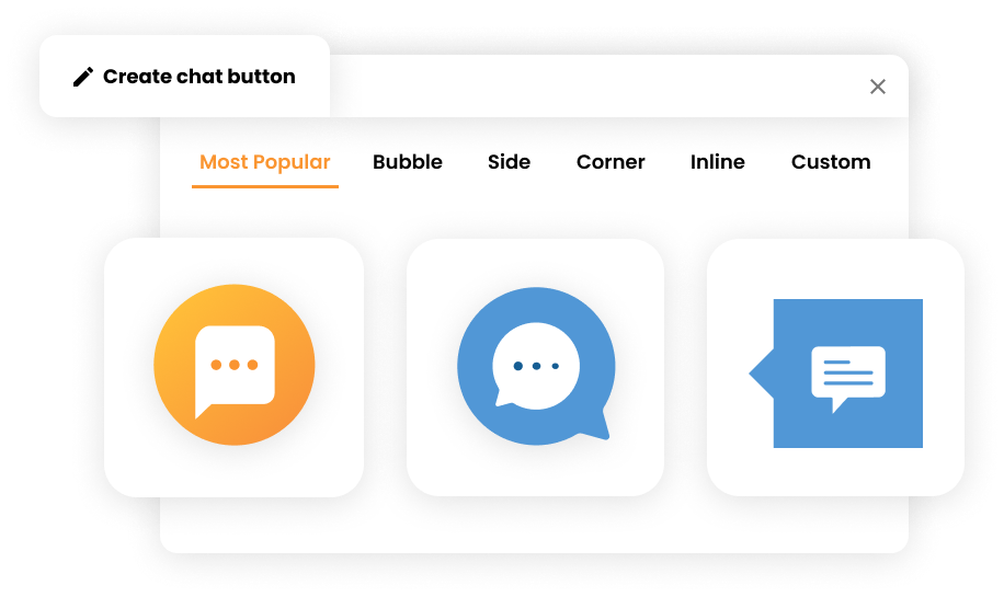 Chat button gallery in Live chat software - LiveAgent