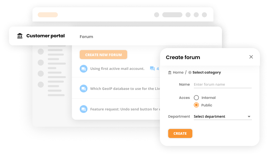 Customer Forum in Support portal - LiveAgent