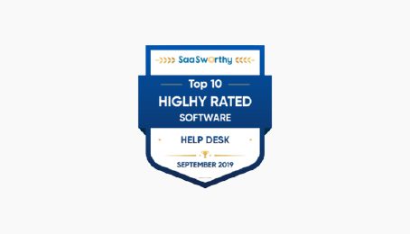 LiveAgent Top Rated Help Desk Software 2019 award