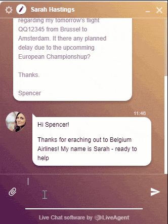 LiveAgent - live chat agent feedback - gif