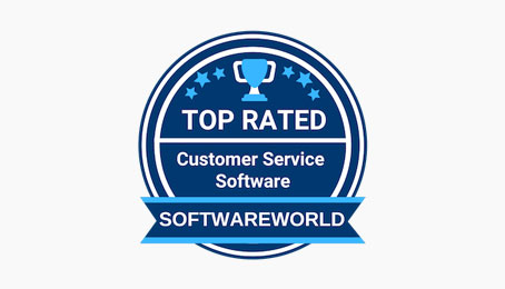 LiveAgent softwareworld top rated customer service badge