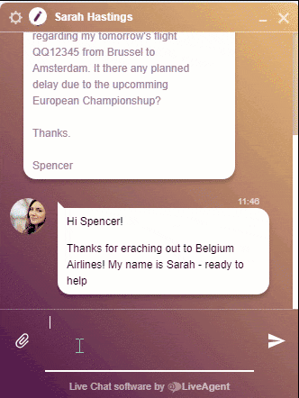 LiveAgent rating live chat agent - gif