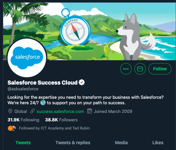 Salesforce Twitter account