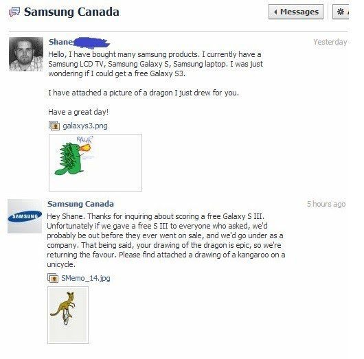Samsung Facebook account