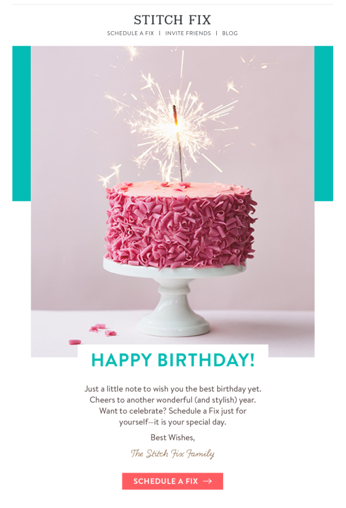 Birthday & anniversary emails