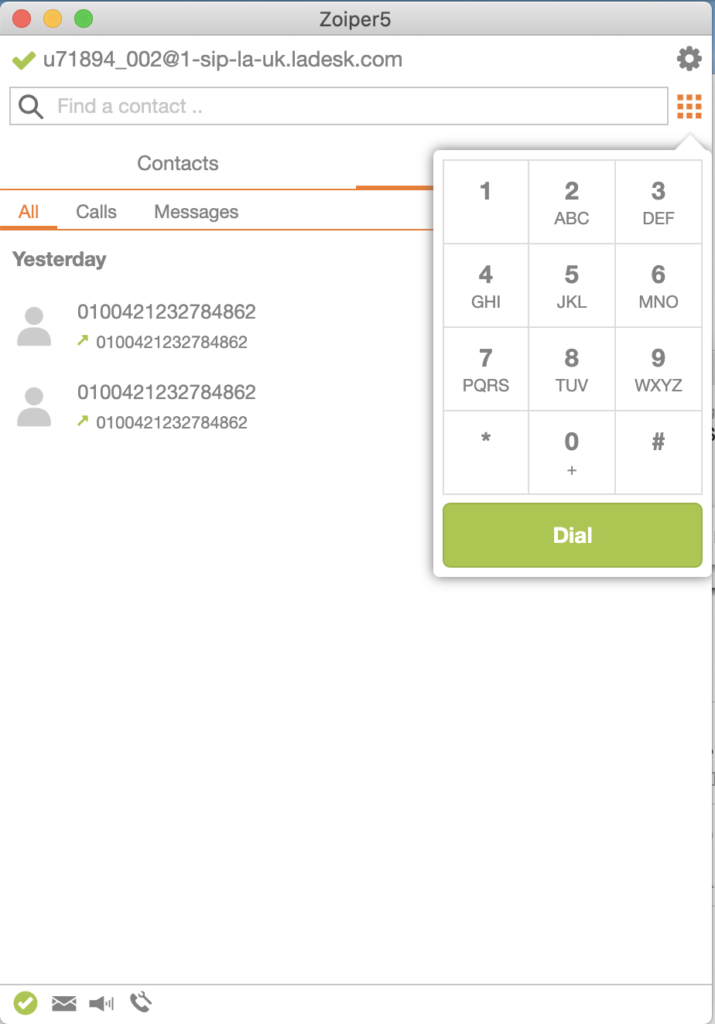 Δωρεάν Zoiper softphone dialer