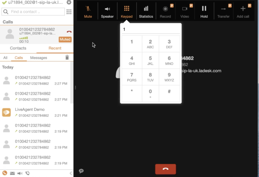κλήση με δωρεάν zoiper softphone