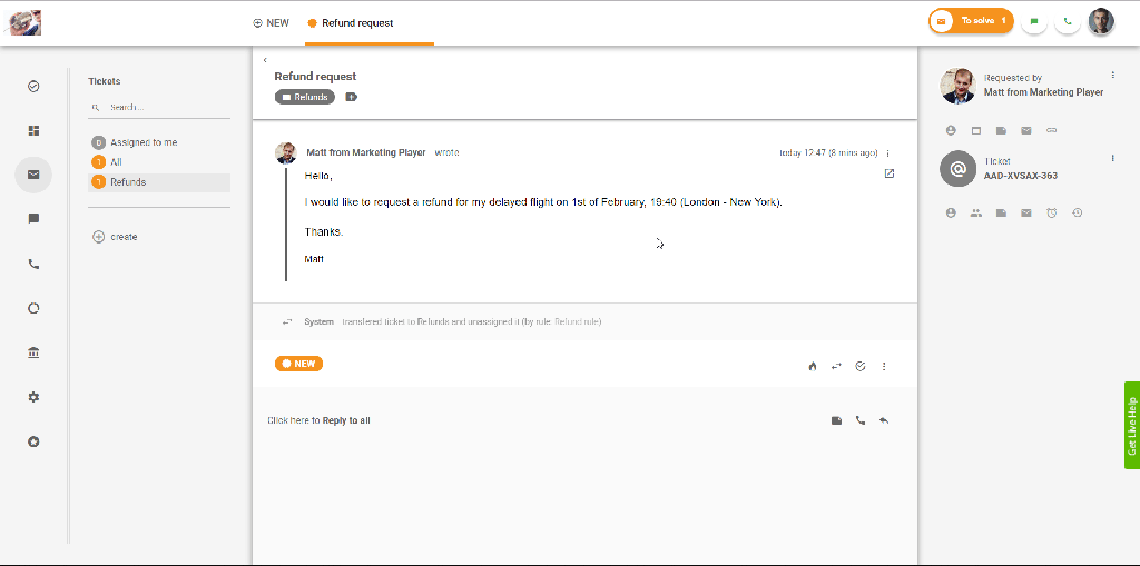 Canned responses feature in LiveAgent