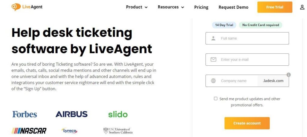 LiveAgent - right help desk tool