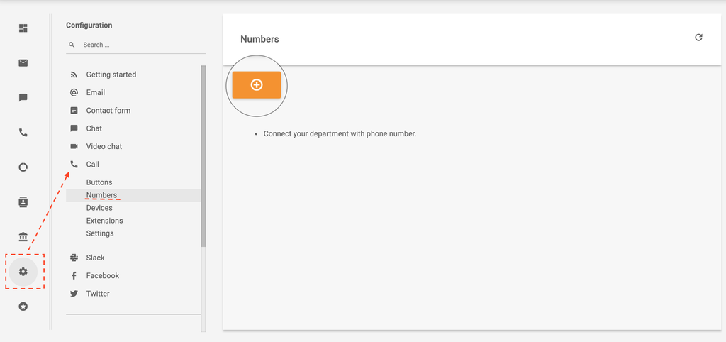 Voyced integration navigation in LiveAgent