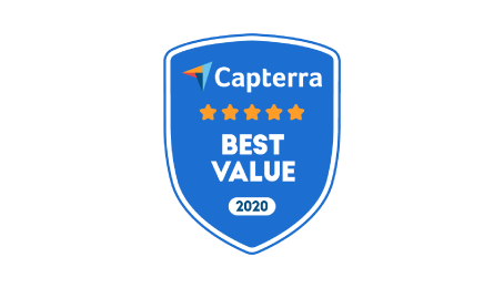LiveAgent - Capterra best value help desk software 2020 badge