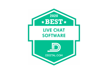 digital 2020 - the best live chat software badge