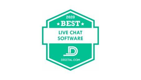 digital 2020 - the best live chat software badge