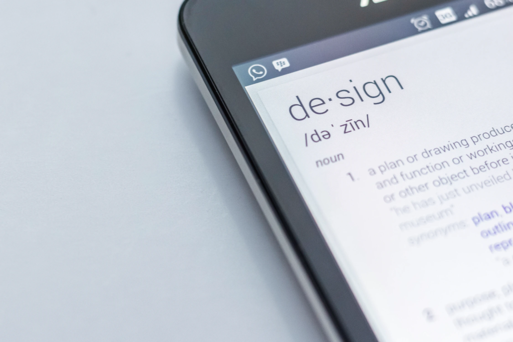 knowledge base glossary - design word highlighted