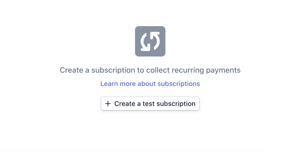 Create a test subscription in Stripe