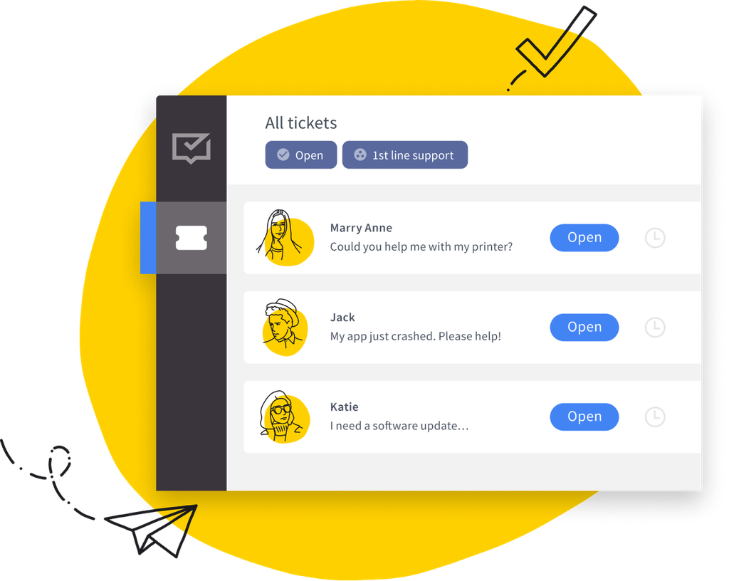 Helpdesk all tickets view
