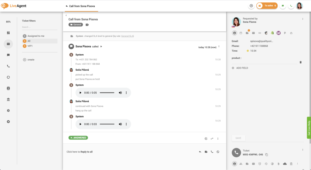 Call recordings