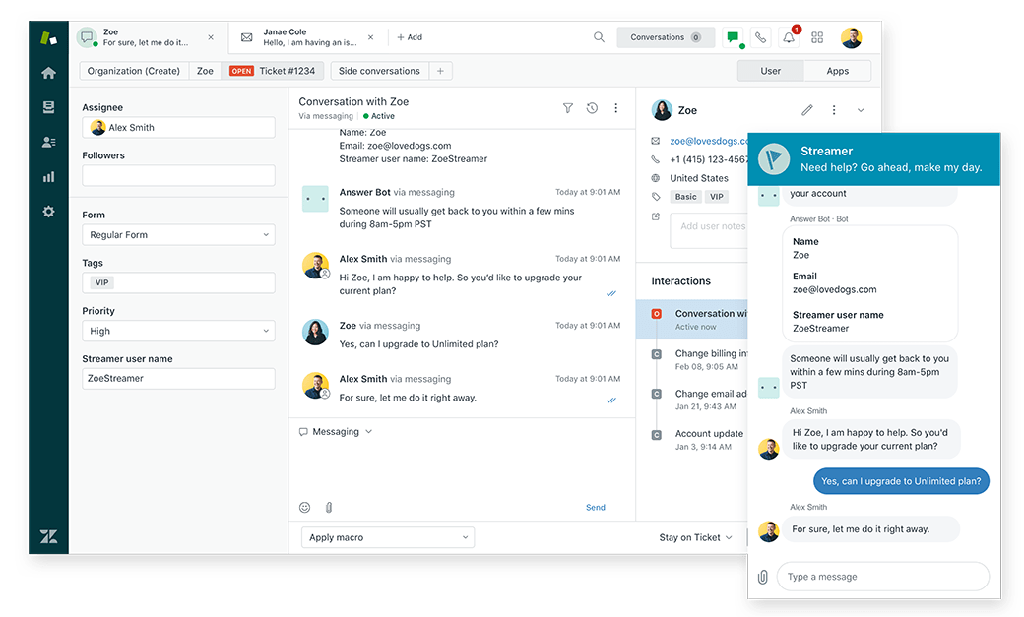 Υποστήριξη πελατών και συνομιλίες στο Zendesk