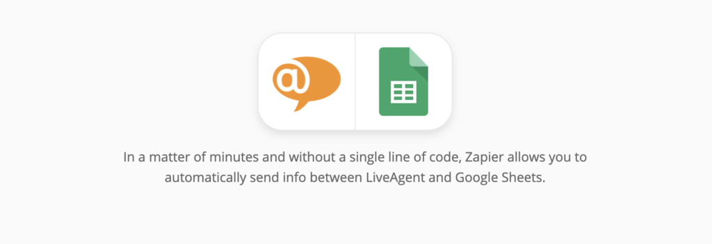 LiveAgent és Google Táblázatok integráció a Zapieren