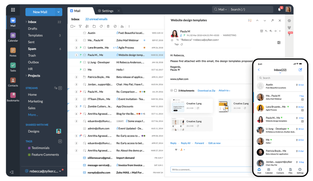 Zoho mail email alternative