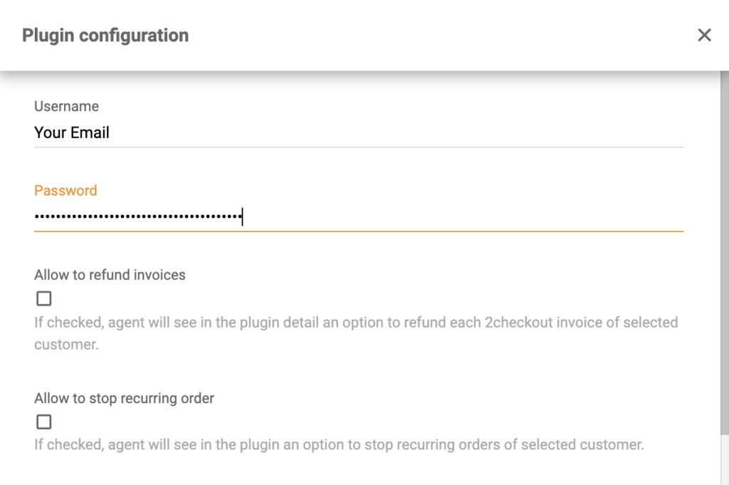 Konfigurace pluginu 2Checkout ve službě LiveAgent