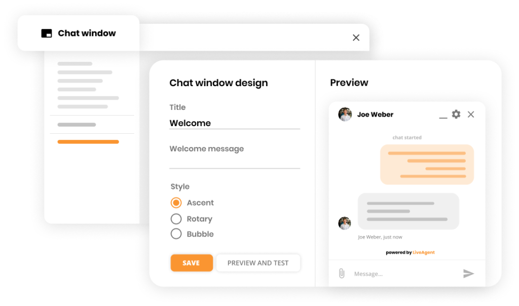Chat window feature in Live chat software - LiveAgent
