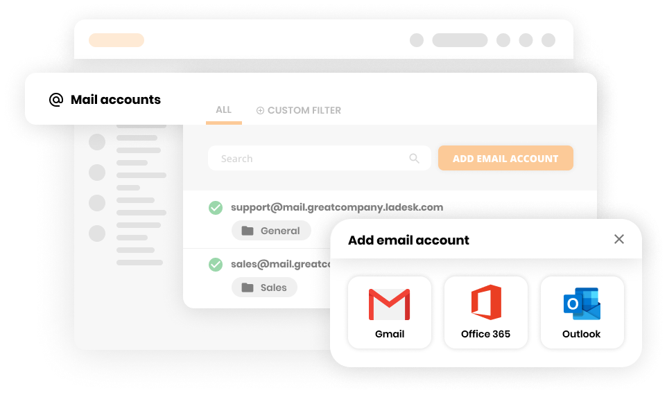 Connect Mail accounts with Help desk software - LiveAgent