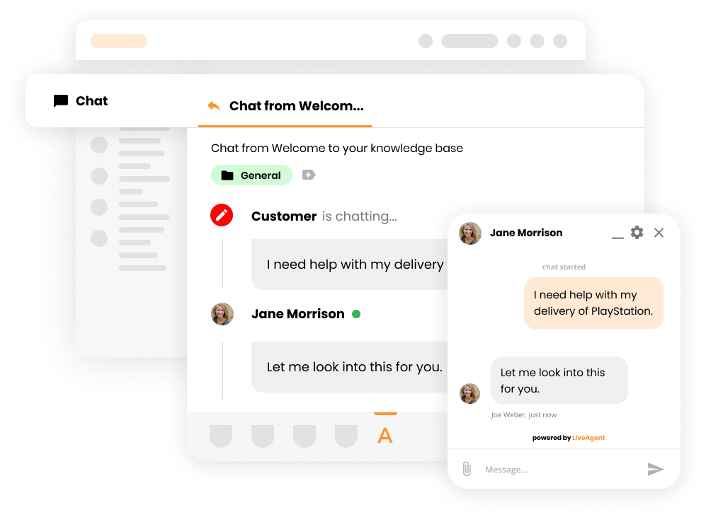 Real-time chat feature in Help desk ticketing system - LiveAgent