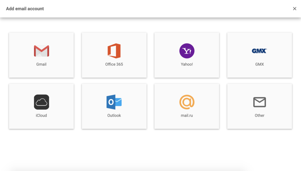 Mail.ru a LiveAgent beállításaiban, amikor új e-mail címet ad hozzá