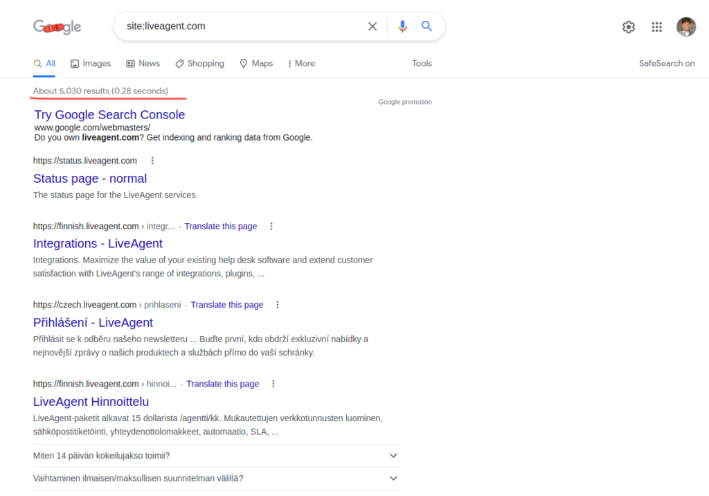 Google Search LiveAgent