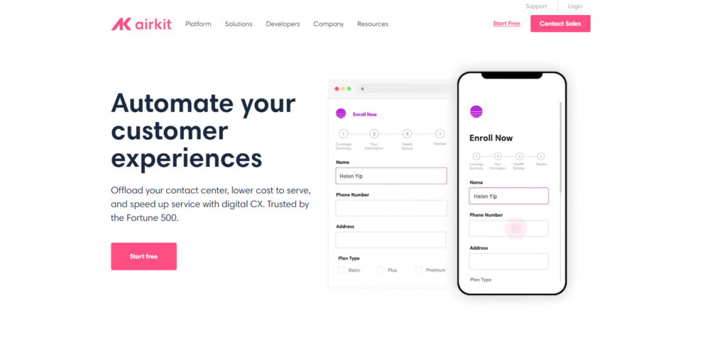 Airkit homepage