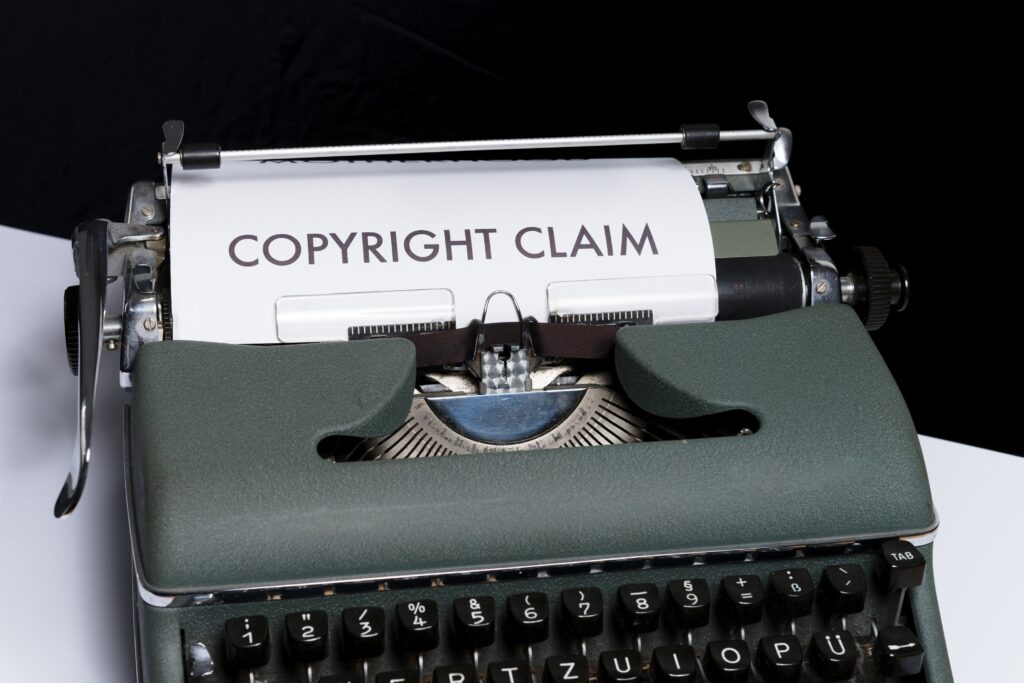 Copyright claim on typer