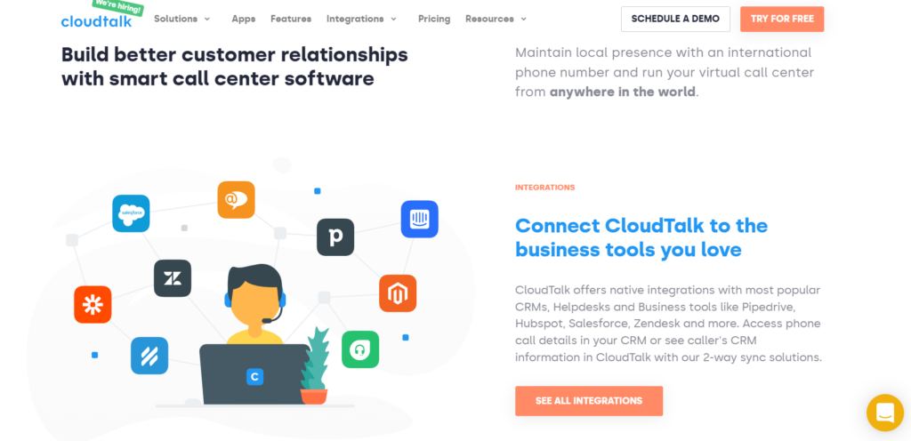 Talkdesk homepage