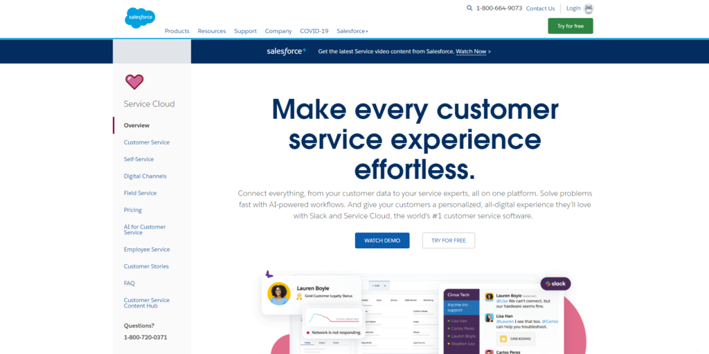 Trang chủ của Salesforce