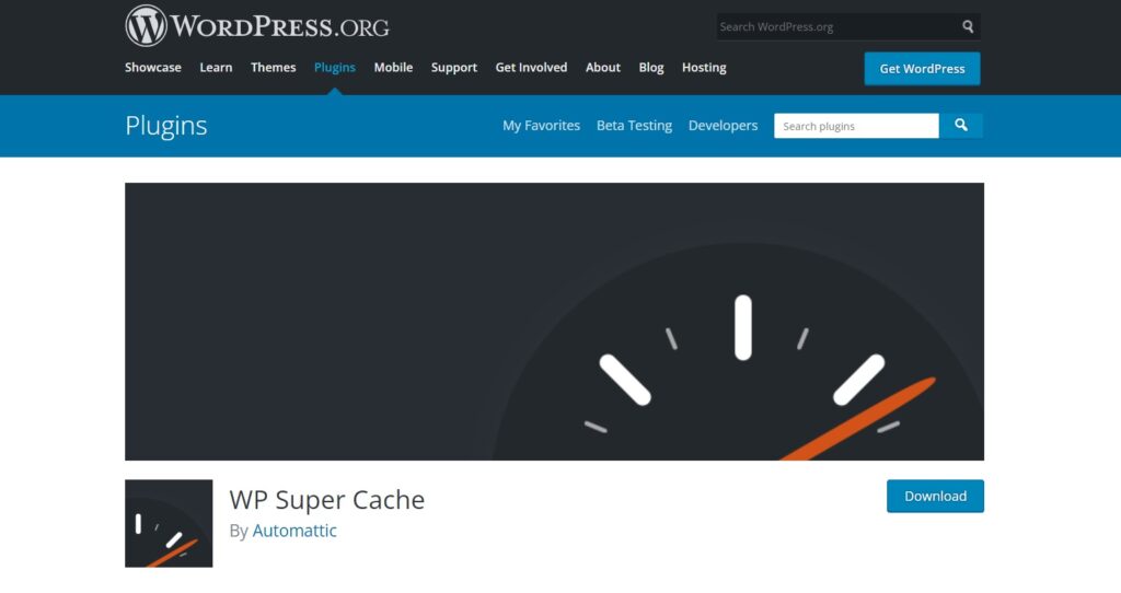 Wp super cache plugin