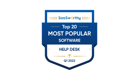 SaaSworthy Most Popular Helpdesk Software Q1 2022