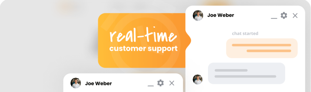 LiveAgent's live chat in real time