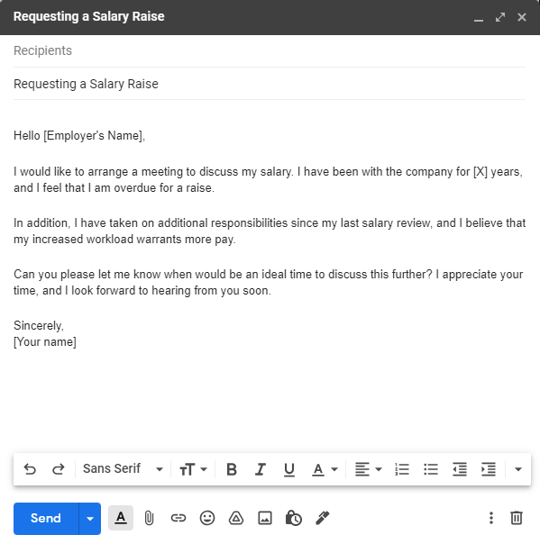 Salary Negotiation Email Template