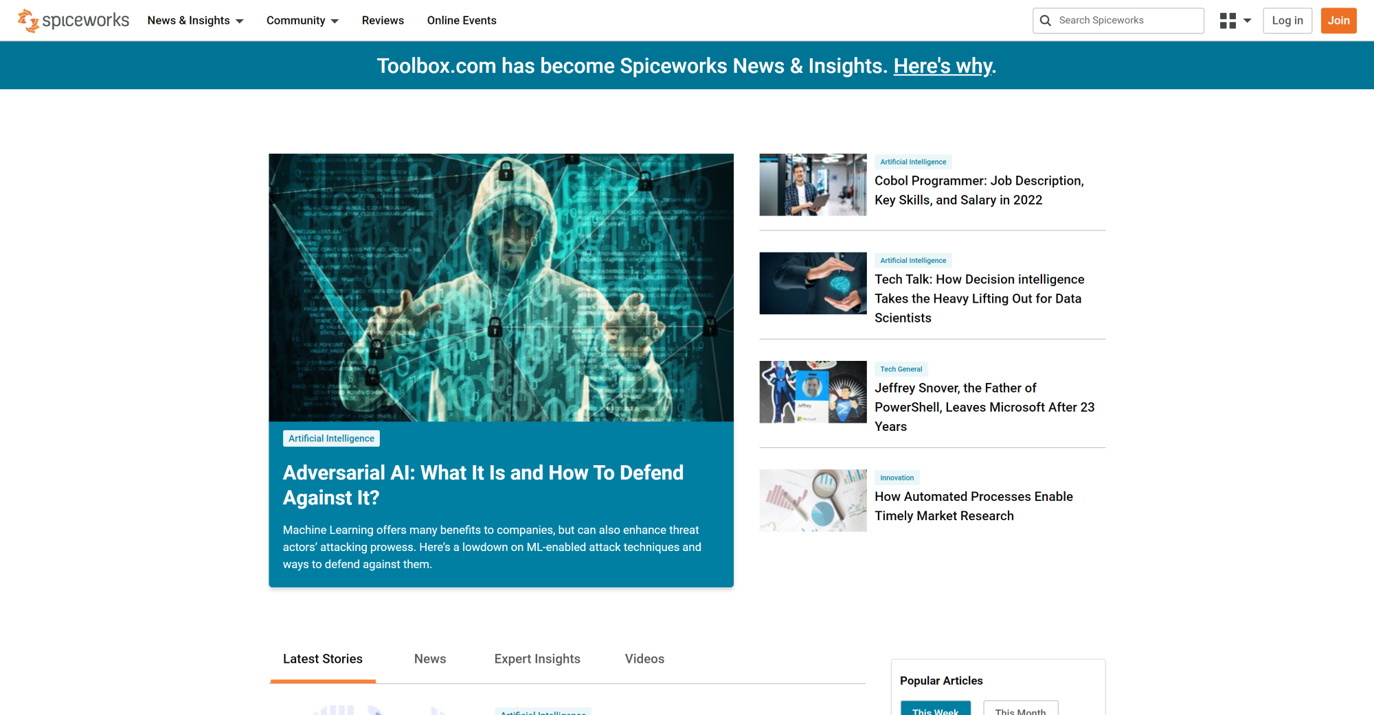 Spiceworks helpdesk software homepage