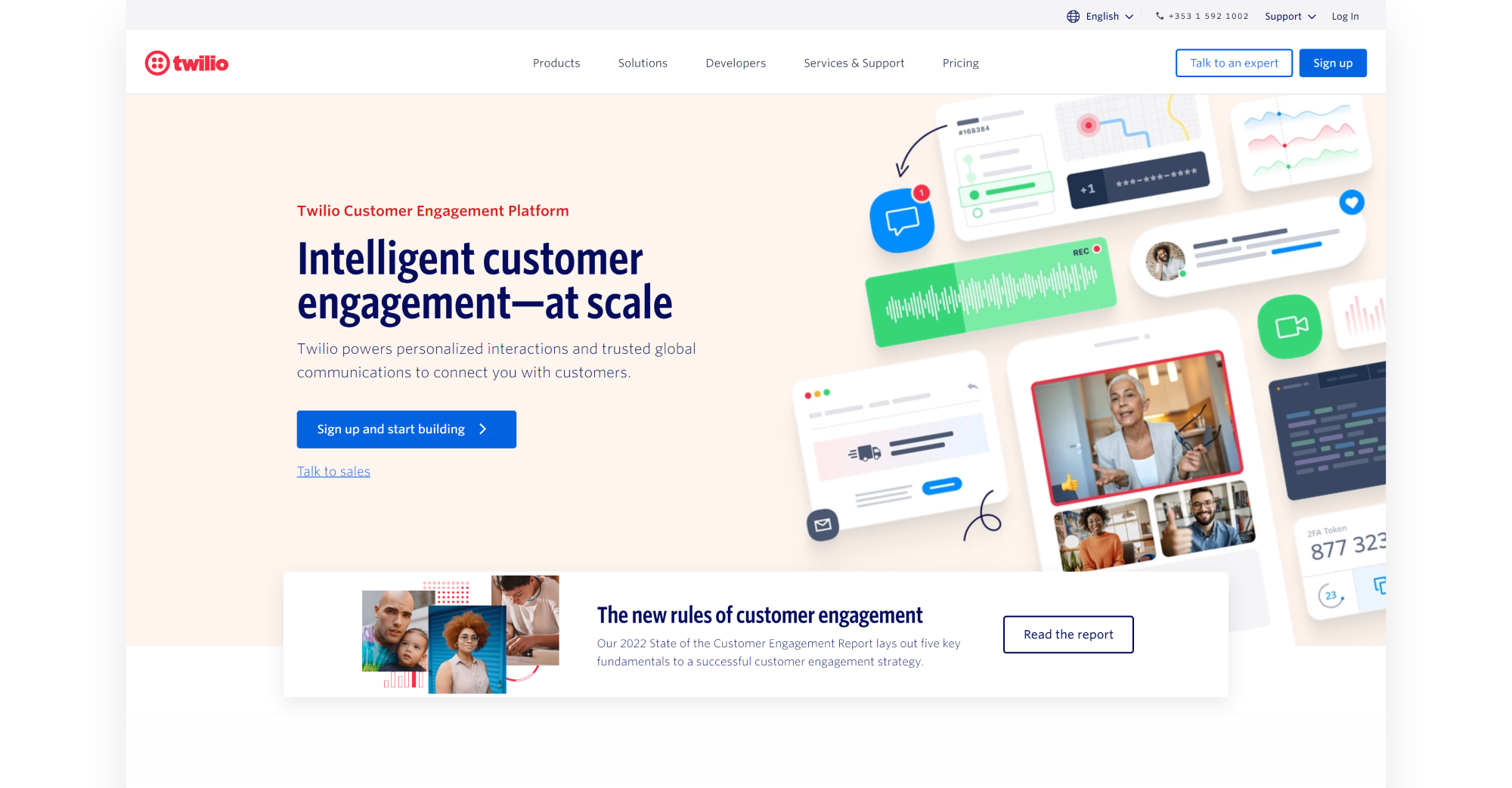 Twilio Call Center software homepage