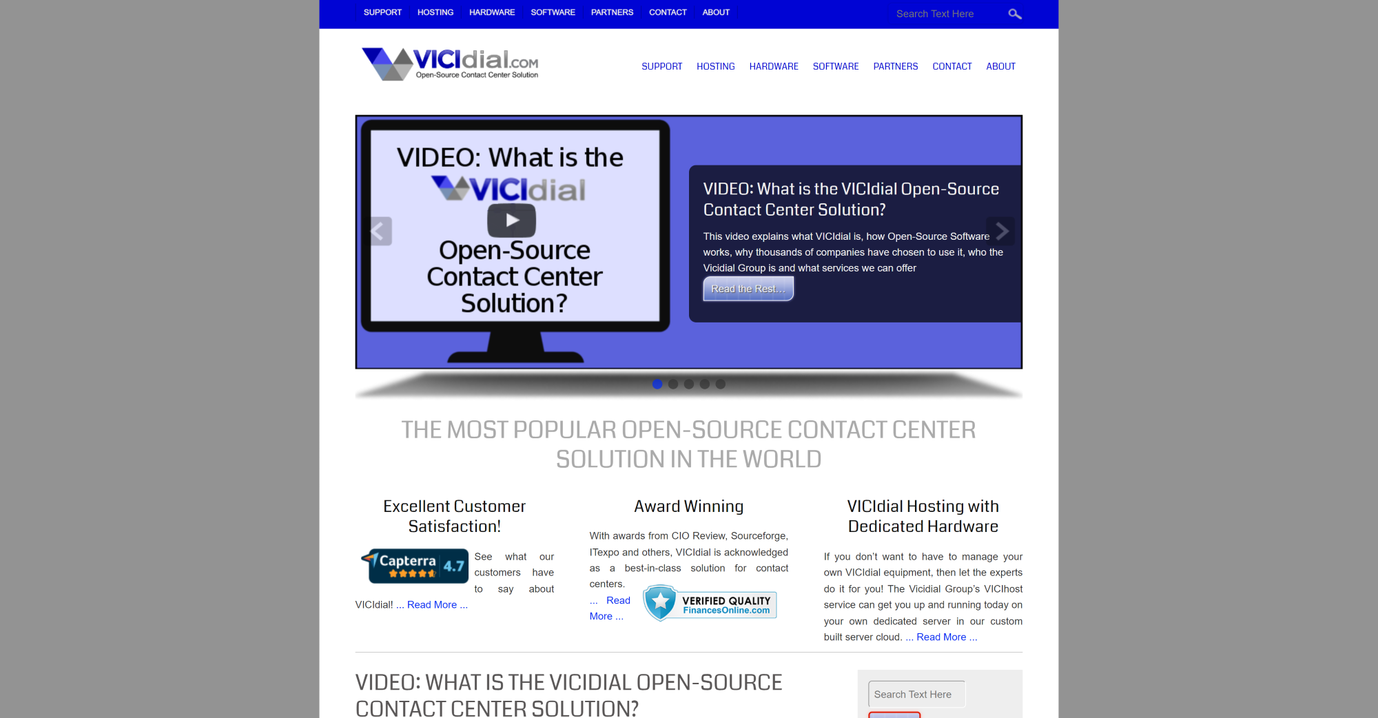 VICIdial Call Center software homepage