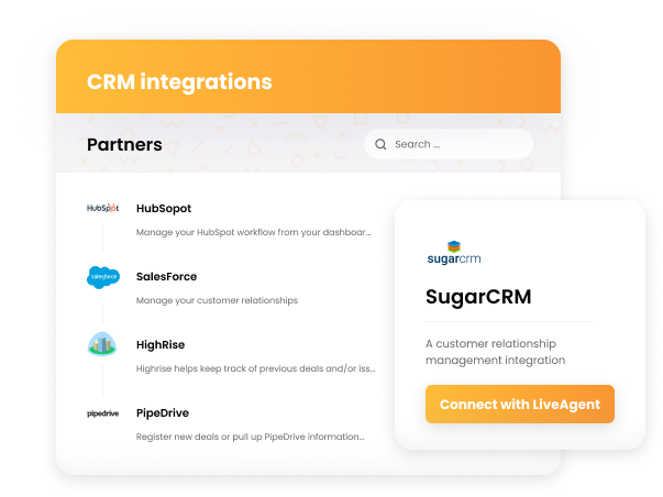 LiveAgent CRM integrations