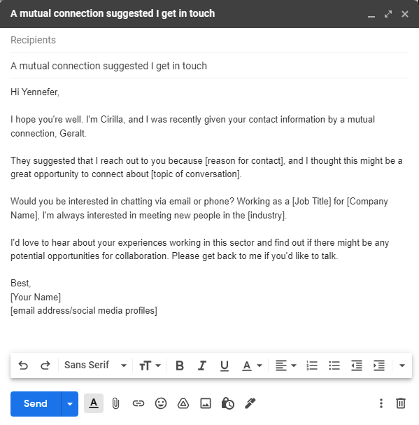 Hoe U Uzelf Kunt Voorstellen In Een Email sjablonen Kopi ren En Plakken 