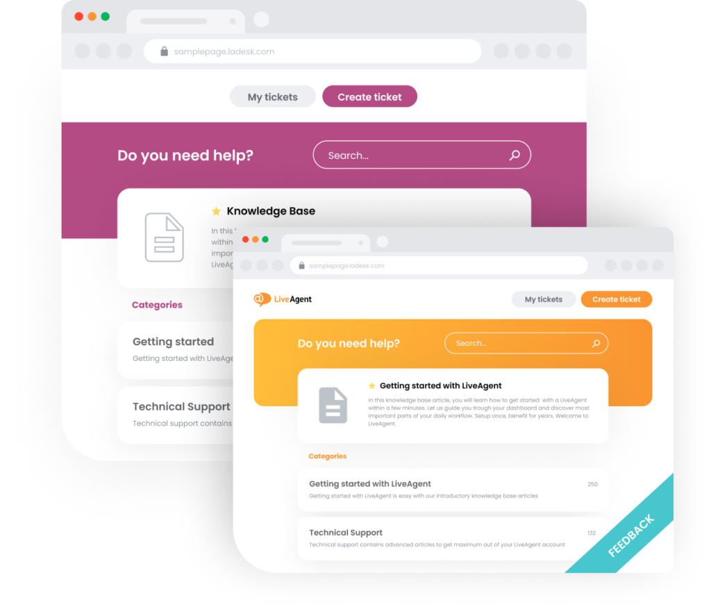 Multi-knowledge base in LiveAgent