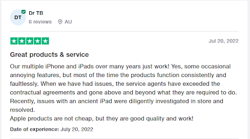 Apple reviews