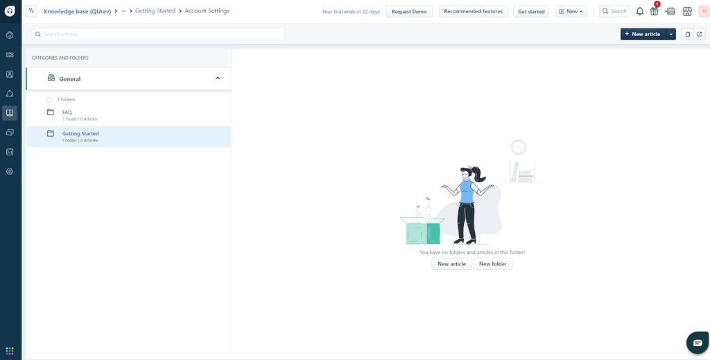 Freshdesk knowledge base account settings