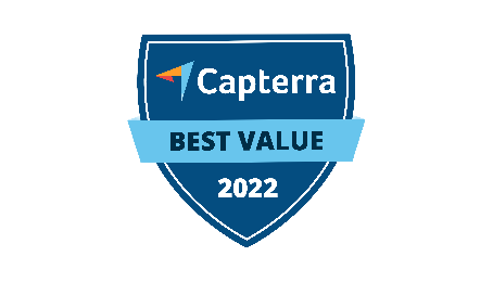 Capterra Best Value 2022 award badge