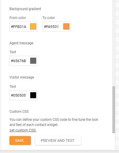 LiveAgent - Change of default live chat colors in the Ascent theme