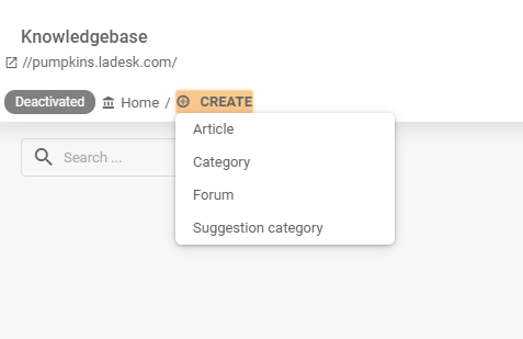Create knowledge base in LiveAgent