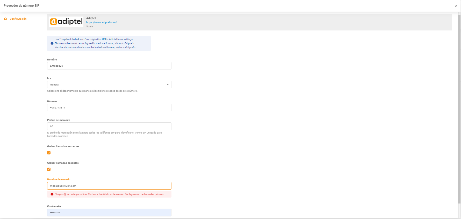 Adiptel LiveAgent
